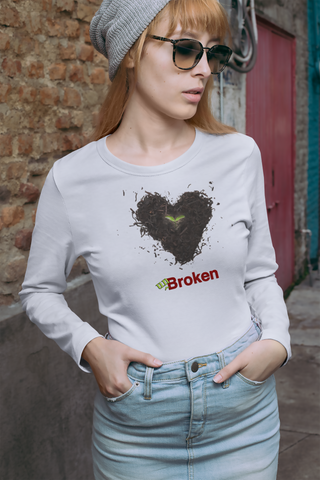 Unbroken Women's Fitted Long Sleeve Tee (The Most Beautiful Arrangement of Broken Collection)